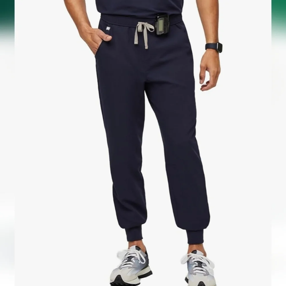 Figs medical professional scrub jogger pants Tansen men's navy blue size XL.